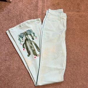 Ranch Dress’n mint cactus western jeans size 13